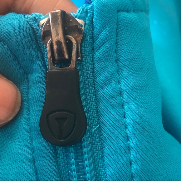 PRO TOUR ATHLEISURE LIGHT BLUE LONG SLEEVE PULLOVER QUARTER ZIP GOLF SWEATSHIRT - Picture 4 of 12